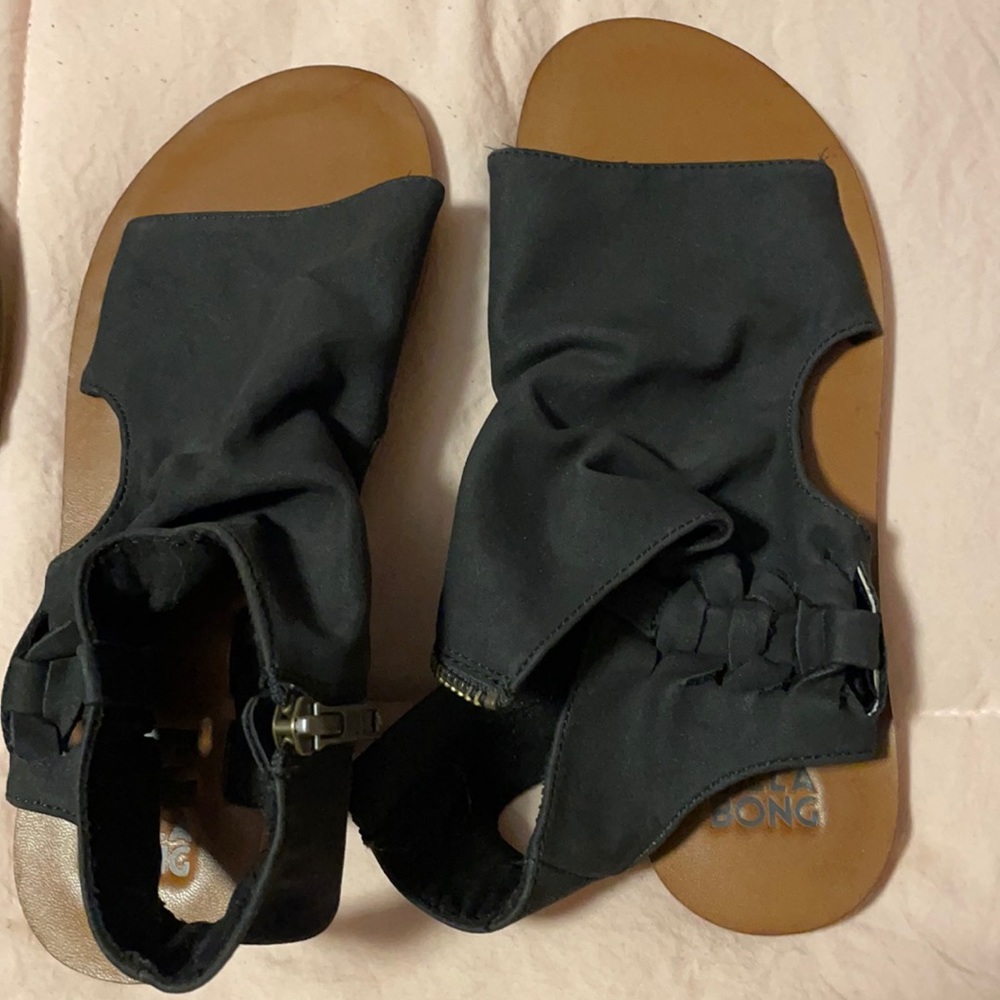 Black Billabong sandals. Never worn